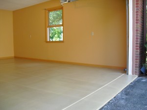 Garage floor concrete