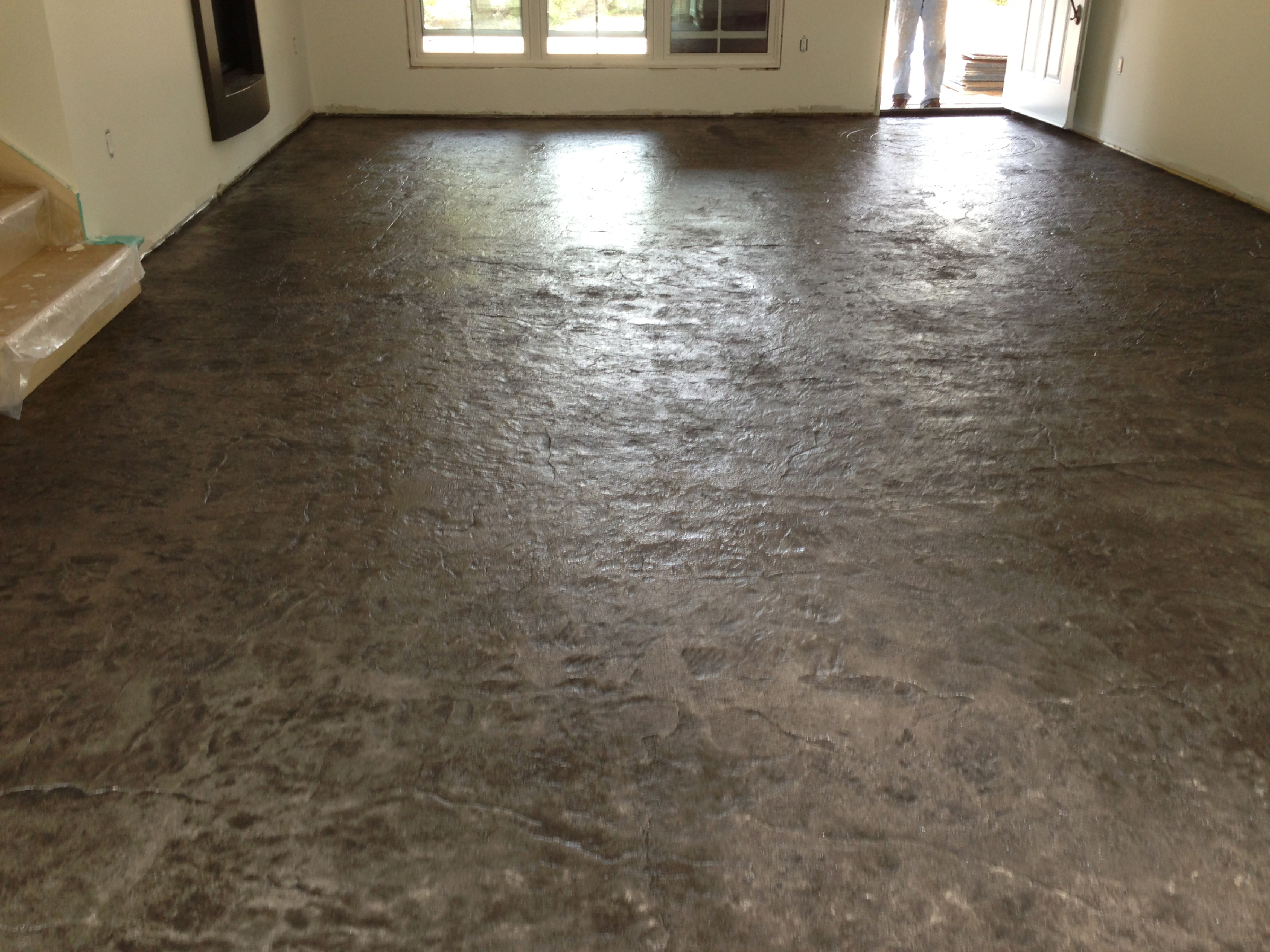 Residential interior concrete floor